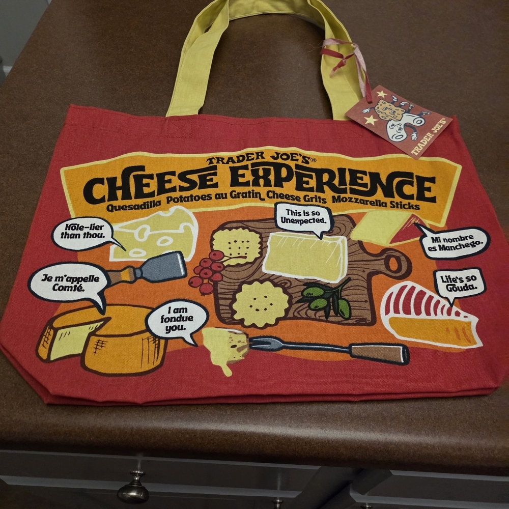 FLASH SALE- Trader Joe's Cheese Adventures Red Tote Bag - Picture 6 of 6